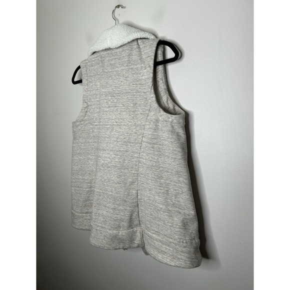 Athleta Apres Anything Vest Womens Tan Sherpa Fleece Lined Open Front Size Med - Picture 10 of 10